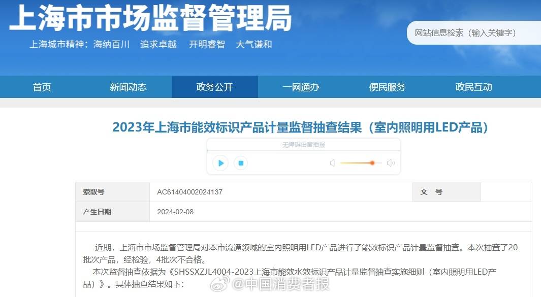 LUNO绿能、MLS、开尔照明等LED灯具抽查不合格
