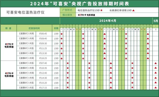 可喜安2024年再次登陆央视