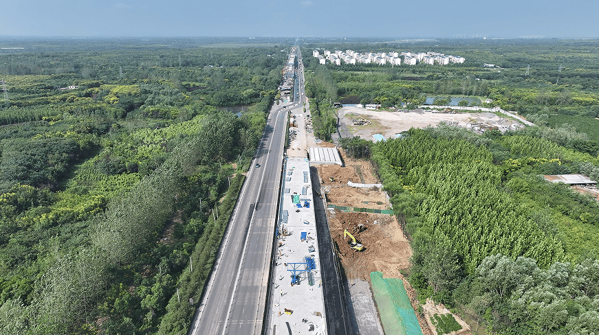 合肥蜀山区运河新城重点道路施工抢抓“黄金季”